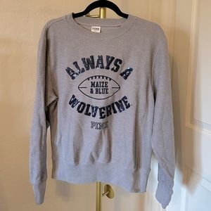 VS Pink University of Michigan Wolverine crewneck
